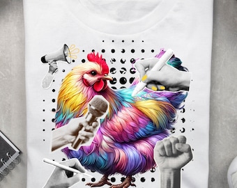 Retro Hen Sublimation Design: Mama Chicken PNG, Farm Life (Digital File)
