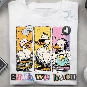 Retro Bruh We Back PNG: Funny Back To School Design (Digital Download)
