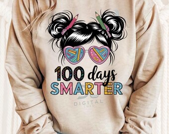 100 días más inteligentes PNG: Paquete de archivos recortados para niños de la escuela (descarga digital)