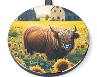 Highland Cow Wireless Charger