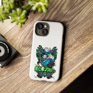 Anime Inspired Phone Case, Izuku Midoriya Tough Case for My Hero Academia Fans, Otaku Gifts, Hero Print Accessories, Deku Manga Cover, Anime