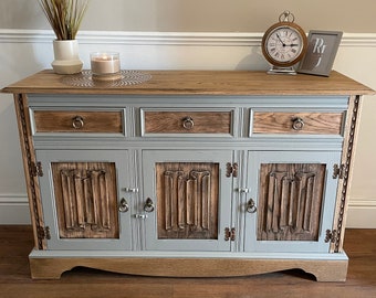 Available for commission - PLEASE READ Solid oak furniture / painted sideboard / old charm / up-cycled / refinished / restored / farmhouse