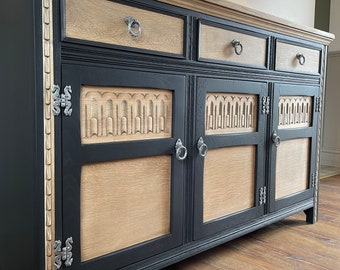 Available for commission - PLEASE READ Solid oak furniture / painted sideboard / old charm / up-cycled / refinished / restored / farmhouse