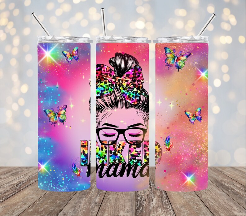 Retro Rainbow Inked Mama 20 Oz Sublimation Tumbler Tatted - Etsy