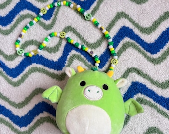 5” Dragon Squishmallow Kandi Necklace