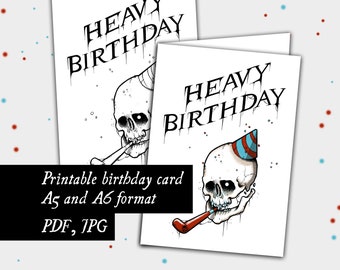 Geburstagskarte zum Ausdrucken "heavy birthday"