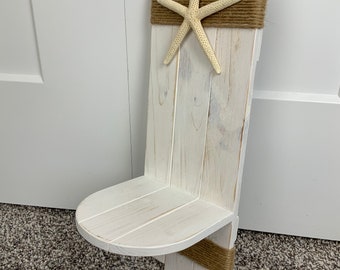 Coastal Wall Sconces / Candle Holders / Starfish shelf / whitewash / Island Luxury Decor