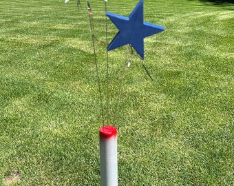 SALE! Sparkler Firework Wooden Lawn Stake / Independence Day / 4th of July