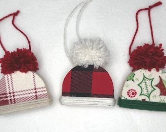 Wood Hat Christmas Tree Ornament