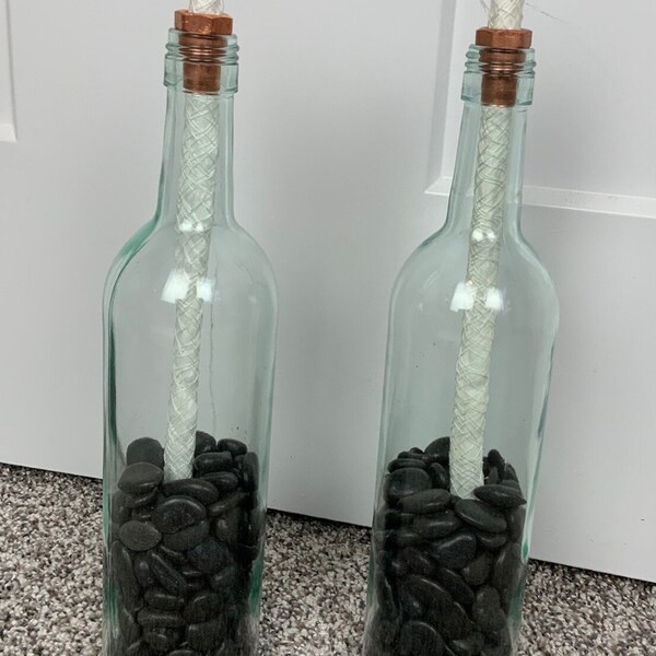 Wine Bottle Tiki Torches / Outdoor Decor / Patio / Deck