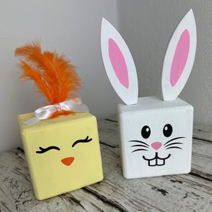 Paashoutblok Bunny Chick / Paashaasdecor / Paasdecor / Gelaagd dienblad