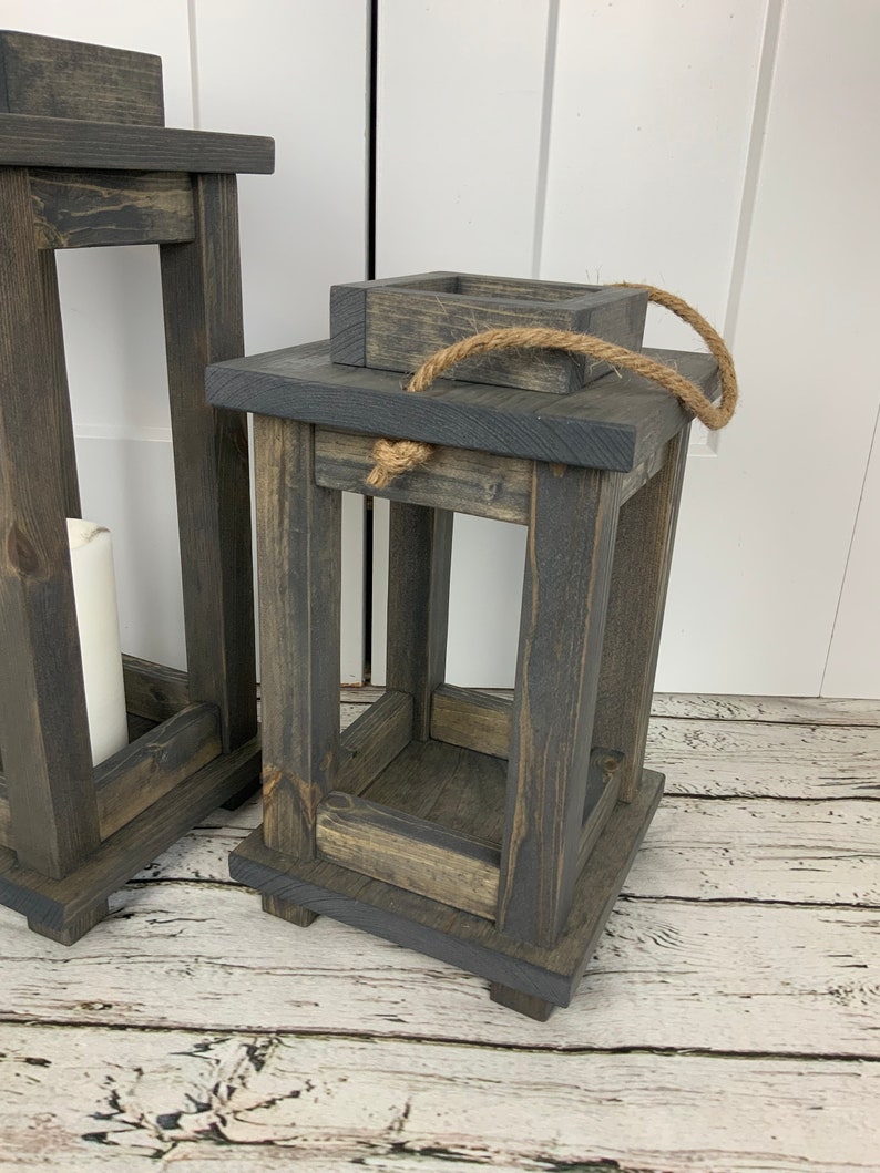 Wood Lanterns / Aged Barrel / Candle Holders / Outdoor Decor / Etsy