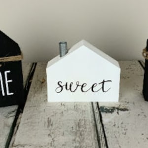 Wooden houses Home Sweet Home / farmhouse décor / tiered tray decor