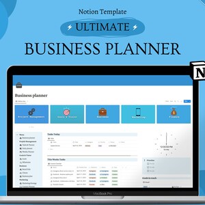 Notion テンプレート ビジネス プランナー | Notion サービス ビジネス ダッシュボード | ビジネス目標 クライアント マーケティング 財務 | フリーランス プランナー