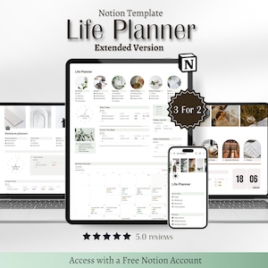 Notion Ultimate Planner | Notion Template All In One | Notion Dashboard | Notion Planner Bundle | Notion Personal Planner | Notion That Girl