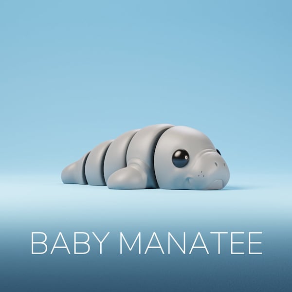 3d printed Manatee - Zou design, 3d printed