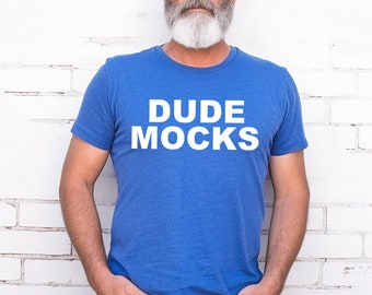Bella Canvas 3001 Mockup, Male Tshirt Mockup, Heather True Royal Mockup Bella, Blue Shirt Mockup, Model Mockup, Male Mockup, Grandpa Mockup