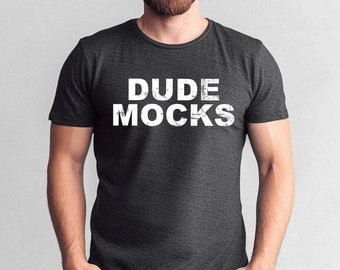 Bella Canvas 3001 Mockup, 3001 Dark Grey Heather Mockup, Male T-shirt Mockup, Male 3001 Mockup, Model Mockup, Dark Grey Heather Mockup 3001