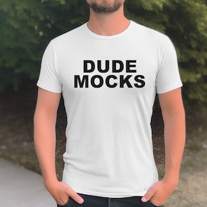 Bella Canvas 3001 Mockup, Male Tshirt Mockup, 3001 White Mockup, White Shirt Mockup, Model Mockup, Male 3001 Mockup, Mens White Shirt Mockup