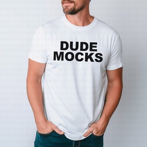 Bella Canvas 3001 Mockup, Male Tshirt Mockup, 3001 White Mockup, White Shirt Mockup, Model Mockup, Male 3001 Mockup, Mens White Shirt Mockup