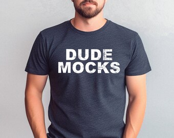 Maqueta Bella Canvas 3001, Maqueta de camiseta masculina, Maqueta de Heather Navy, Maqueta de camisa azul marino, Maqueta de modelo, Maqueta masculina 3001, Maqueta de camisa azul marino para hombre