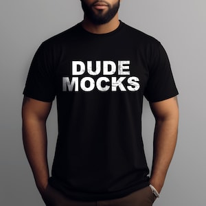 Bella Canvas 3001 Mockup, Male Tshirt Mockup, 3001 Black Mockup, Black Model Mockup, Model Mockup, Male 3001 Mockup, Mens Black Shirt Mockup
