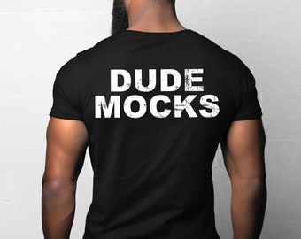 Bella Canvas 3001 Mockup, Male Tshirt Mockup, 3001 Black Mockup, Black Model Mockup, 3001 Back of Shirt Mockup, Bella Canvas Back Mockup