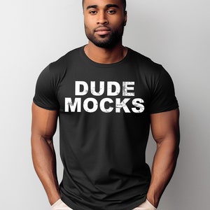 Bella Canvas 3001 Mockup, Male Tshirt Mockup, 3001 Black Mockup, Black Model Mockup, Model Mockup, Male 3001 Mockup, Mens Black Shirt Mockup