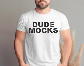 Bella Canvas 3001 Mockup, Male Tshirt Mockup, 3001 White Mockup, White Shirt Mockup, Model Mockup, Male 3001 Mockup, Mens White Shirt Mockup