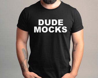 Bella Canvas 3001 Mockup, Male Tshirt Mockup, 3001 Black Mockup, Black Shirt Mockup, Model Mockup, Male 3001 Mockup, Mens Black Shirt Mockup