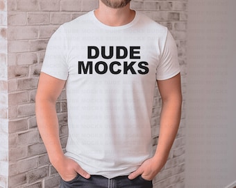 Bella Canvas 3001 Mockup, Male Tshirt Mockup, 3001 White Mockup, White Shirt Mockup, Model Mockup, Male 3001 Mockup, Mens White Shirt Mockup