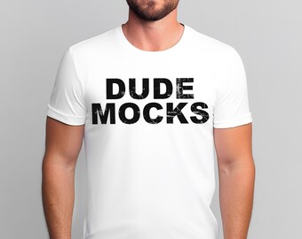 Bella Canvas 3001 Mockup, Male Tshirt Mockup, 3001 White Mockup, White Shirt Mockup, Model Mockup, Male 3001 Mockup, Mens White Shirt Mockup
