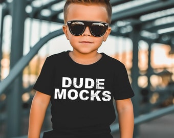 Bella Canvas 3001T Mockup, Toddler Mockup, Kids Shirt Mockup, Kids Black Shirt Mockup, Mockups for Kids, Boys Mockup, Model Mockup