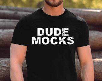 Bella Canvas 3001 Mockup, Mens Mockup, 3001 Black Mockup, Black Shirt Mockup, Model Mockup, Male 3001 Mockup, Mens Black Shirt Mockup