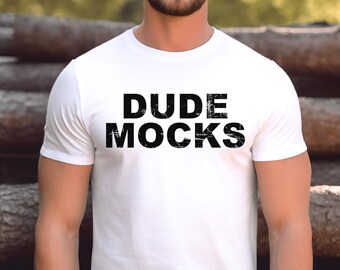 Bella Canvas 3001 Mockup, Male Tshirt Mockup, 3001 White Mockup, White Shirt Mockup, Model Mockup, Male 3001 Mockup, Mens White Shirt Mockup