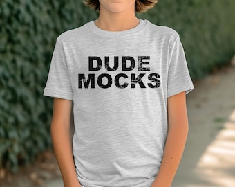 Bella Canvas 3001Y Mockup, Bella Canvas Youth Mockup, Kids Shirt Mockup, Kids Athletic Heather T-shirt Mockup, Mockups for Kids, Boys Mockup