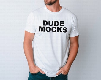 Bella Canvas 3001 Mockup, Male Tshirt Mockup, 3001 White Mockup, White Shirt Mockup, Model Mockup, Male 3001 Mockup, Mens White Shirt Mockup