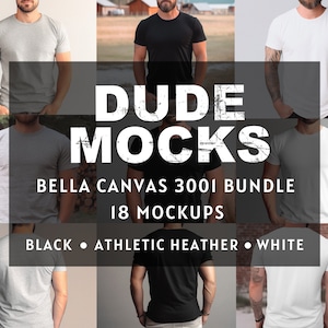 Bella Canvas Mockup Bundle, Bella Canvas Male Mockups, Male Mockup Bundle, Bella Canvas 3001 Mockup, 3001 Male Mockup, 3001 Mockup Bundle