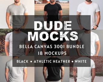 Bella Canvas Mockup Bundle, Bella Canvas Male Mockups, Male Mockup Bundle, Bella Canvas 3001 Mockup, 3001 Male Mockup, 3001 Mockup Bundle