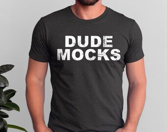 Bella Canvas 3001 Mockup, 3001 Dark Grey Heather Mockup, Male T-shirt Mockup, Male 3001 Mockup, Model Mockup, Dark Grey Heather Mockup 3001