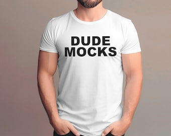 Bella Canvas 3001 Mockup, Male Tshirt Mockup, 3001 White Mockup, White Shirt Mockup, Model Mockup, Male 3001 Mockup, Mens White Shirt Mockup