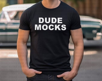 Bella Canvas 3001 Mockup, Male Tshirt Mockup, 3001 Black Mockup, Black Shirt Mockup, Model Mockup, Male 3001 Mockup, Mens Black Shirt Mockup