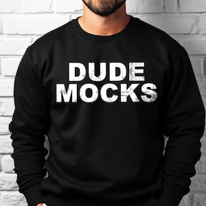 Gildan 18000 Black Mockup, Gildan Mens Mockup, Black Sweatshirt Mockup, Male Model Mockup, Gildan 18000 Mockup, Sweatshirt Mockup Black