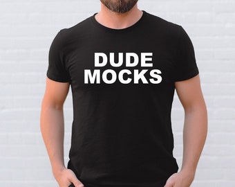 Bella Canvas 3001 Mockup, Male Tshirt Mockup, 3001 Black Mockup, Black Shirt Mockup, Model Mockup, Male 3001 Mockup, Mens Black Shirt Mockup