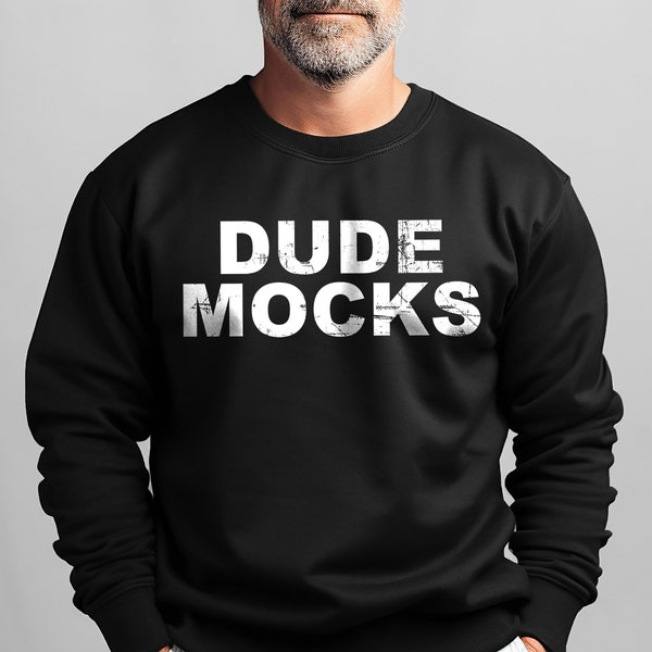 Gildan 18000 Black Mockup, Gildan Mens Mockup, Black Sweatshirt Mockup, Male Model Mockup, Gildan 18000 Mockup, Sweatshirt Mockup Black