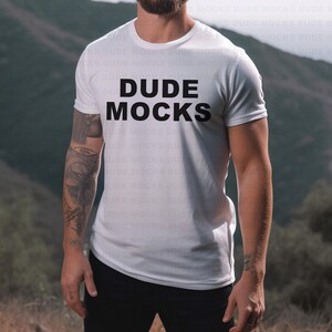 Bella Canvas 3001 Mockup, Male Tshirt Mockup, 3001 White Mockup, White Shirt Mockup, Model Mockup, Male 3001 Mockup, Mens White Shirt Mockup