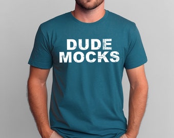 Bella Canvas 3001 Heather Deap Teal Mockup, Male Tshirt Mockup, Deep Teal Mockup, Model Mockup, Male 3001 Mockup, Heather Deep Teal Mockup