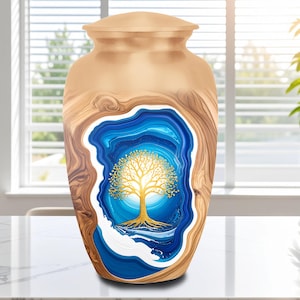 Personalized Tree of Life Cremation Urn: Engraved Memorial Keepsake