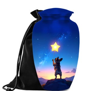 Custom French Bulldog Cremation Urn | Personalized Dog Ashes Keepsake | Engraved Pet Memorial Urn | Unique Dog Funeral Urn Gift | Dog Urns