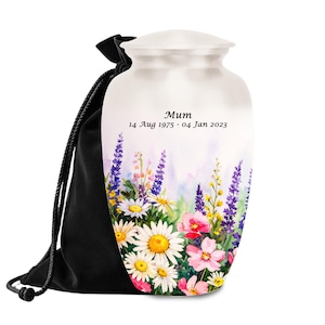 Floral Urns for Ashes keepsake Urn | Personalized Cremation Urn for Human Ashes | Urn for Ashes Adult Male | Small Urns | Large Urn for Mom
